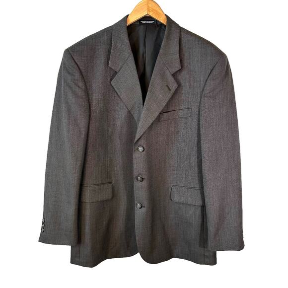 Vintage Enrico Gelini Men's Wool Blend 3 Button Blazer Brown 42 Regular Classic - Picture 1 of 9